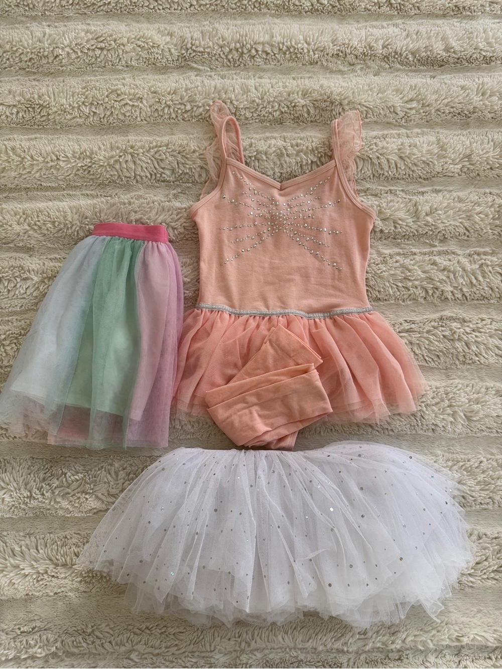 Ballet bundle Tutu Dress with Pastel & White Tulle Skirts